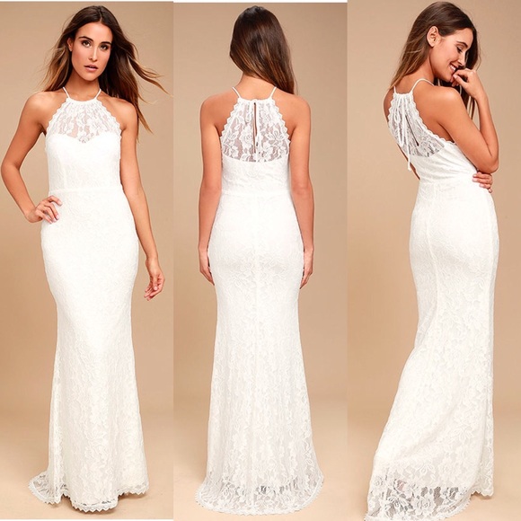Lulus Dresses & Skirts - Lulus white lace maxi gown